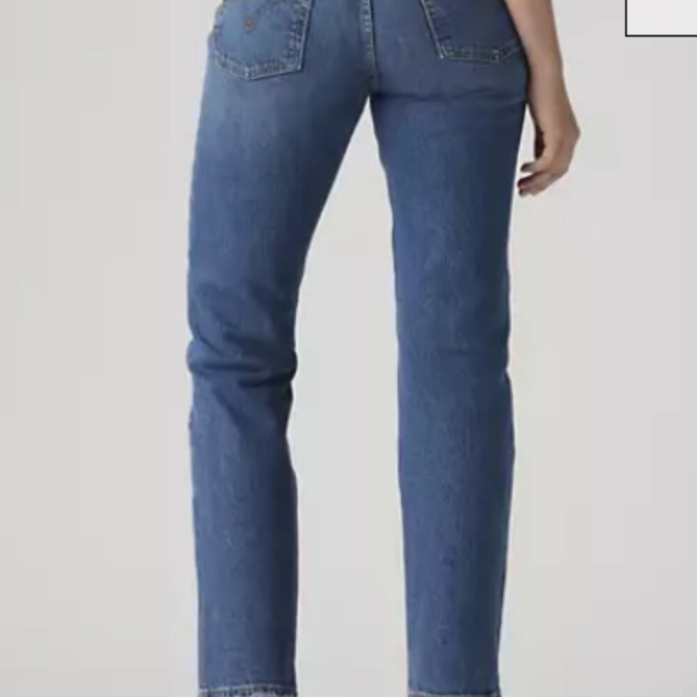 Wedgie Straight Ankle Women's Jeans 28 Dark Wash Button Fly